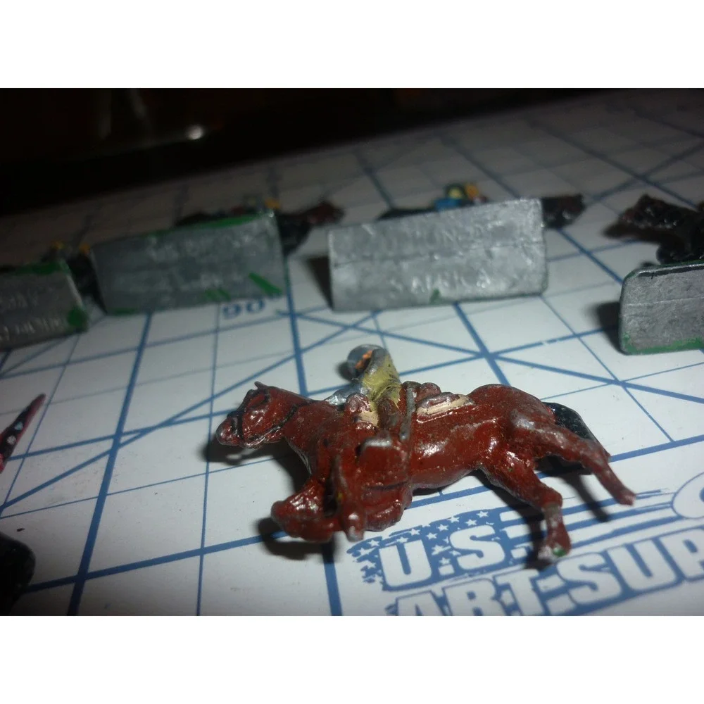 Vintage SAE Lead Cavalry Soldiers Lot 8pc Civil War Union Confederate Toy 2in